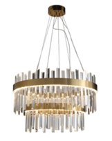 Napoka - dwurzędowy żyrandol kryształowy 60cm