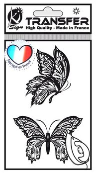 Naprasowanka mini Czarna Motyle, arkusz - Ki-Sign