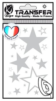 Naprasowanka mini Srebrna Gwiazdki, arkusz - Ki-Sign