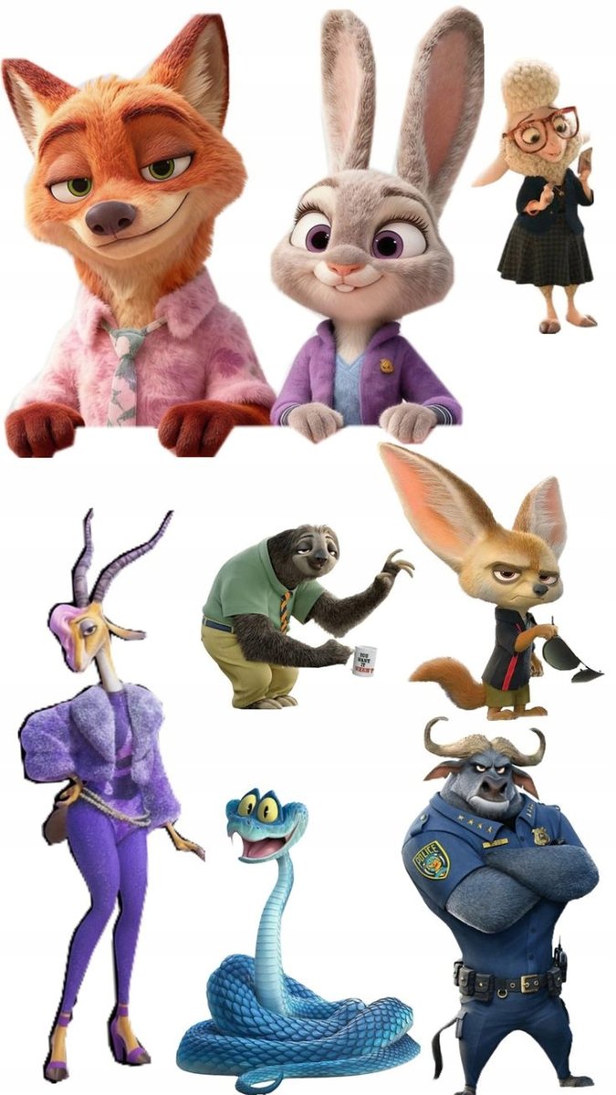 Naprasowanka Termo Naklejka na Odzież Zootopia Zwierzogród #7 - Inna ...