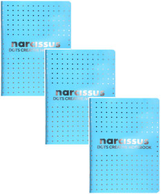 Narcissus, Zeszyt A5, 56 kartek, kropki, Błękitny, 3 szt.-Zdjęcie-0