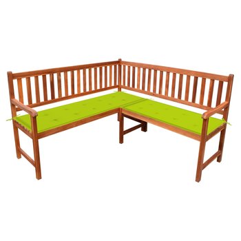 Narożna ławka ogrodowa z poduszkami, 150 cm, drewno akacjowe - vidaXL