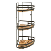 Narożna półka pod prysznic BLACKACIA, bez wiercenia, 23,5 x 19,5 x 55 cm