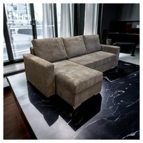 Narożnik BRAVIA Automat DL Funkcja spania Sztruks Pojemniki na pościel