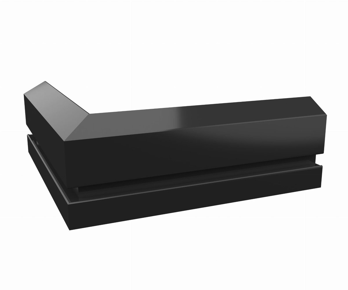 Renoplast Renoplast Narożnik Do Listwy Cokołowej C2 – Zewnętrzny 90° - Grafit Ral 7024 – Miejsce Na Oświetlenie Led, Odporny Na Korozję