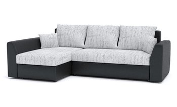 Narożnik Paul 1 z Funkcją Spania Łóżko Rogówka Sofa, Szary-Czarny - Adams Group
