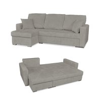 Narożnik Rene Rozkładany Z Funkcją Spania Family Meble Sztruks Szary