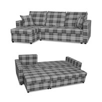 Narożnik rogówka Winston funkcja spania Family Meble krata szara