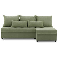 Narożnik uniwersalny, sztruksowy, LUMARO, 203x142x75 cm, oliwkowy | TYLETEGOTU