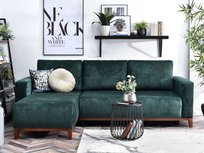 Narożnik Z Podłokietnikami Stockholm Rozkładany Butelkowa Zieleń