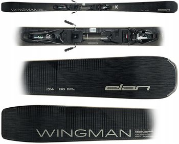 Narty Elan WINGMAN 86 BLACK EDITION 2026 + Wiązania PROTECTOR 13 GW 174cm - Elan