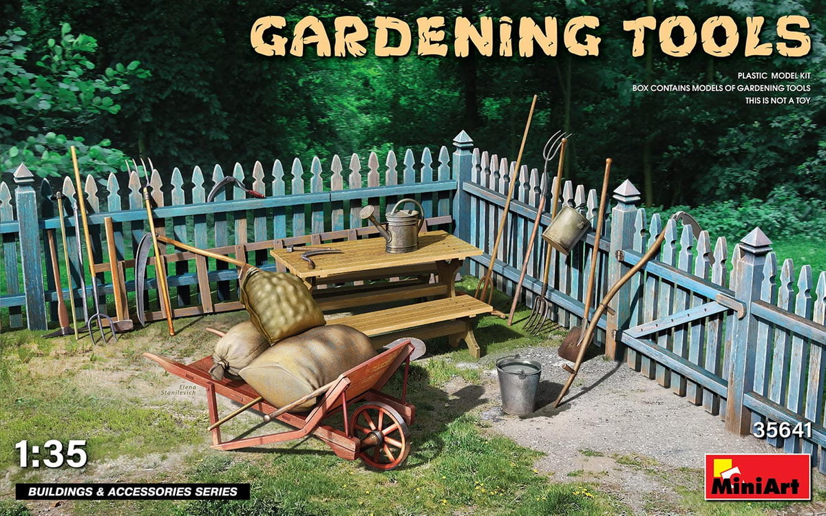 Narzędzia ogrodnicze (Gardening Tools) 1:35 MiniArt 35641 - MiniArt