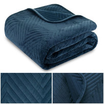 NARZUTA na łóżko kanapę 170x210 WELUROWA velvet pikowana kapa Caden GRANAT