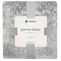 Narzuta Na Łóżko Koc 200X220 Cm Pled Szary Na Kanapę