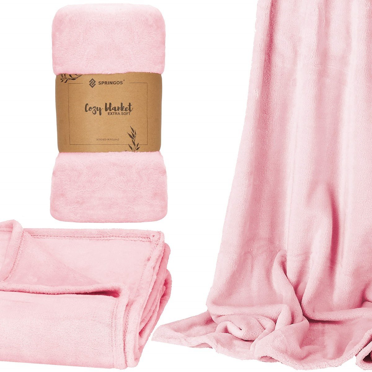 Фото - Покривало Springos Narzuta na łóżko różowy koc 150x200 cm pled na kanapę 