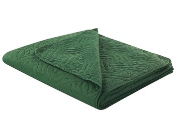 Narzuta na łóżko tłoczona 200 x 220 cm zielona BABAK - Beliani