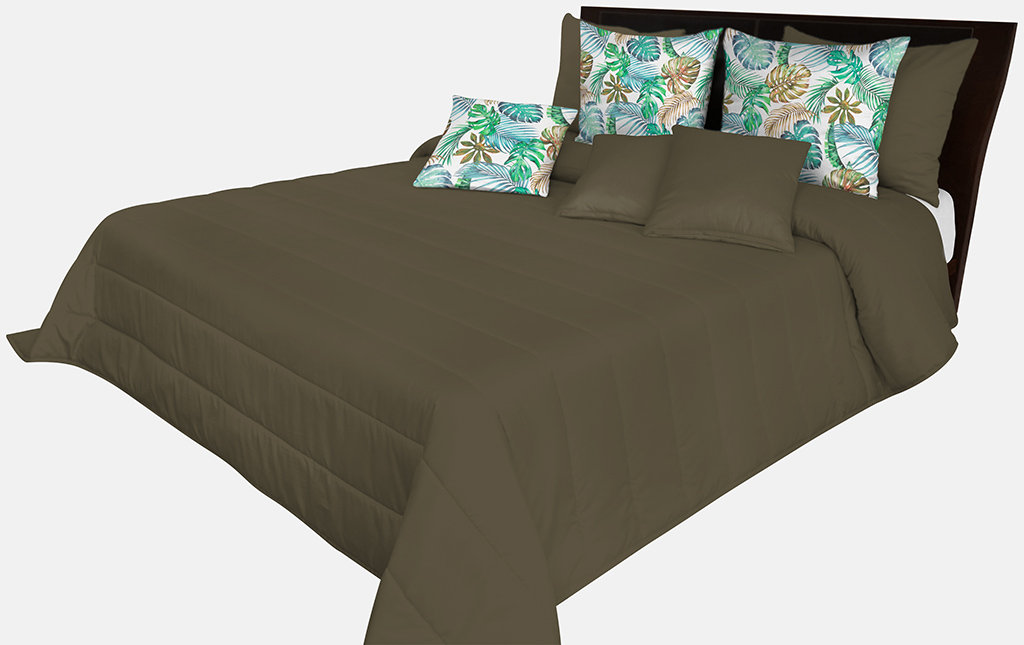 Фото - Покривало Narzuta pikowana na łóżko ciemnoliwkowa NMN-002 Mariall