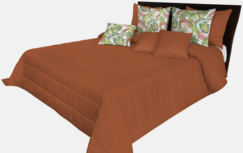 Narzuta pikowana na łóżko jasnoczekoladowa NMN-008 Mariall - Mariall Design
