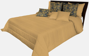 Narzuta pikowana na łóżko mosiężna NMN-005 Mariall - Mariall Design
