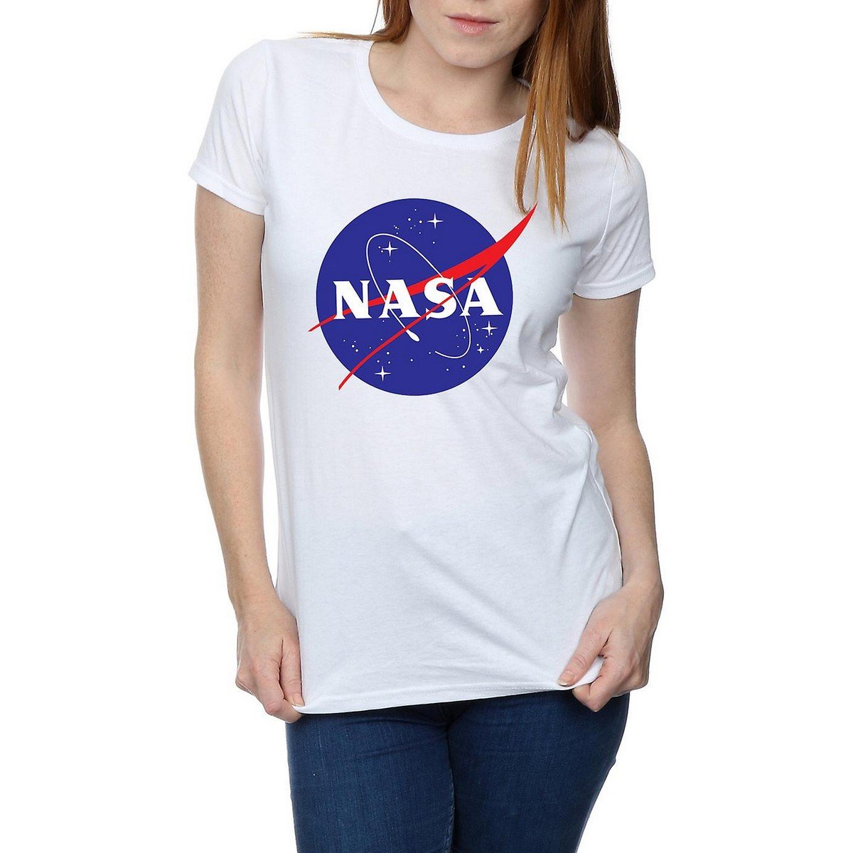 Licenza Ufficiale NASA Lavato Insegna Donna T-SHIRT S-XXL Taglie