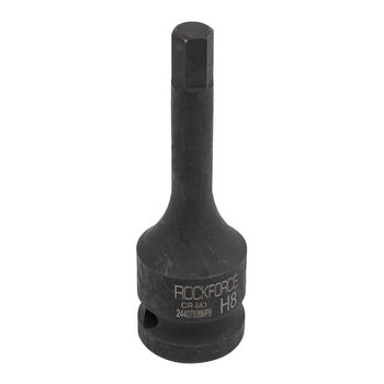 Nasadka bit głowica 6-kątna udarowa IMBUS 8mm 1/2" Hex H8 stal Cr-Mo ROCKFORCE - Rockforce