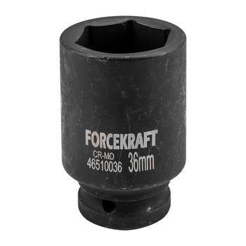 NASADKA KOŃCÓWKA GŁOWICA UDAROWA GŁĘBOKA 6-kątna 3/4" 36 mm STAL CR-MO FORCEKRAFT - Forcekraft