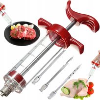 Nastrzykiwarka Strzykawka Do Mięsa 3 Igły 30 Ml Do Peklowania Mięs