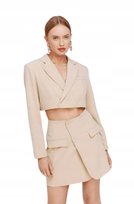 NASTY GAL CZARNA MARYNARKA PROSTA KRÓTKA 46 1OEO Nasty Gal