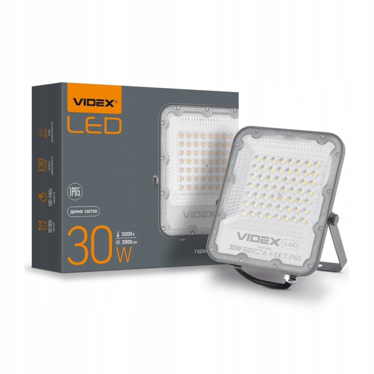 Naświetlacz Halogen LED 30W 5000K IP65 VIDEX DAVIS