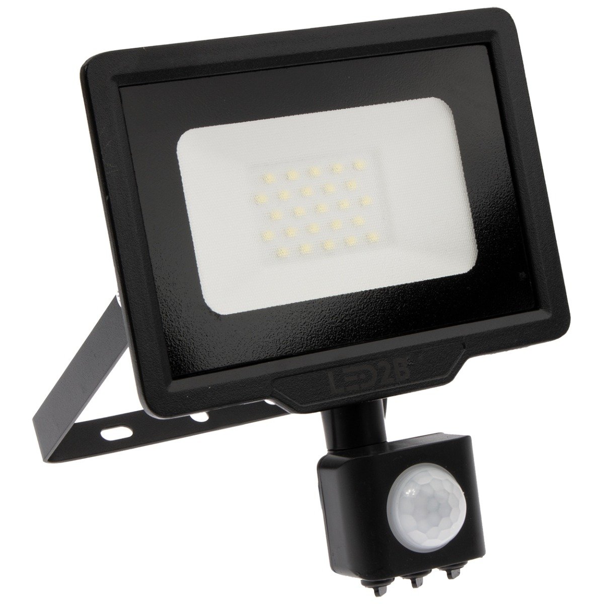Zdjęcia - Naświetlacz / lampka KOBI Naświetlacz LED 20W 1600lm 6000K IP44 Czarny z czujnikiem ruchu LED2B 