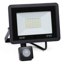 Naświetlacz LED 30W z czujnikiem ruchu i zmierzchu | 3800 lm | 220V | BLS-30W-Czarny