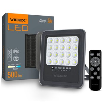 Naświetlacz solarny LED 500lm 5000mAh neutralny biały + pilot sterowania - Inny producent