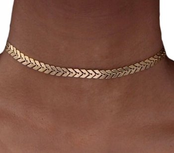 Naszyjnik choker boho pancerka obroża łańcuszek - Edibazzar