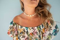 Naszyjnik Choker z Muszelek KAURI BALI BALI