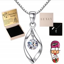 Naszyjnik Damski Srebrny 925 Swarovski Dla Kobiety Z Kryształem Z Grawerem