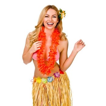 Naszyjnik Hawajski Pomarańcz - Wicked Costumes