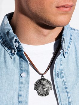 Naszyjnik męski na rzemyku A361 - Ombre