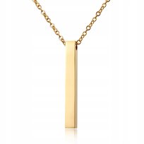 Naszyjnik Męski Złoty Prostokąt Łańcuszek Modny