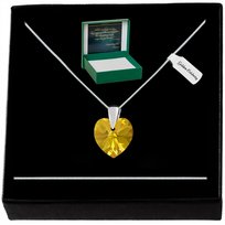 Naszyjnik  Serduszko Swarovski 925 Łańcuszek Zawieszka Dla Mamy