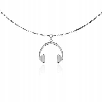 Naszyjnik słuchawki srebrny rodowany - Astyle