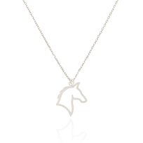 Naszyjnik srebrny z koniem 42 CM