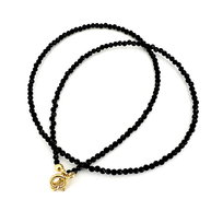 Naszyjnik srebro 925 pozłacane turmalin 7397