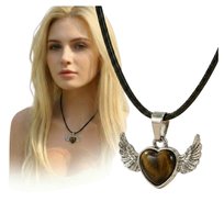 Naszyjnik Tygrysie Oko Serce ze Skrzydłami Stylowy Amulet Inna marka