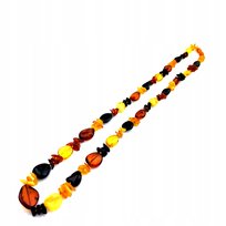 Naszyjnik z bursztynu korale DŁUGIE bursztynowe NATURALNE kolia STOPNIOWANE