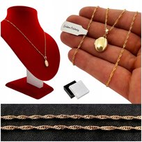 Naszyjnik  Ze Stali Chirurgicznej Sekretnik Otwierany 18K Długi 70 Cm