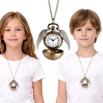 Naszyjnik Złoty Znicz Z Zegarem Harry Potter Hopki
