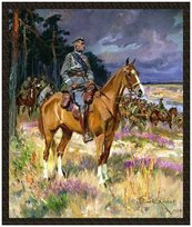 Naszywka Józef Piłsudski na Kasztance Wojciech Kossak Szyjemy Sztukę