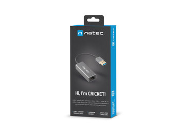 Natec, Karta sieciowa Cricket USB 3.0 1xRJ45 1GB na kablu - Natec