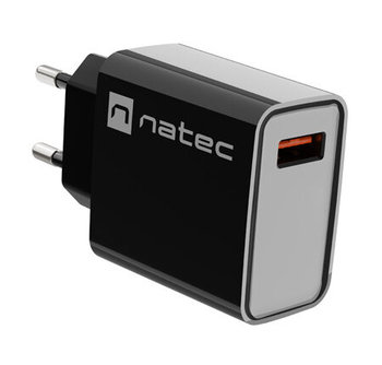 Natec RIBERA 18W | 5-12V | 1.5-3A | 1 x USB QC 3.0 | Czarna - Natec
