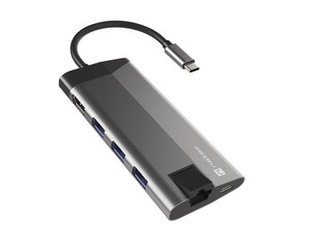 Natec, Stacja dokująca Multiport Fowler Plus USB-C PD, 3x USB 3.0, HDMI 4K, RJ45, SD, micro SD - Natec